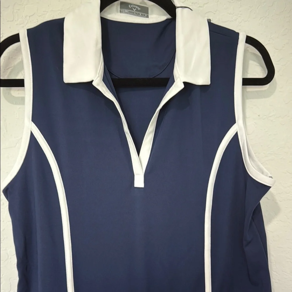 Callaway Navy and White Midi Dress - Picture 2 of 12